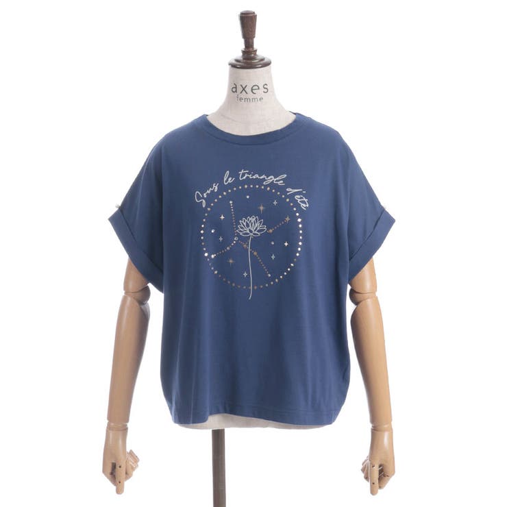 接触冷感天体柄プリントＴ | axes femme | 詳細画像21 