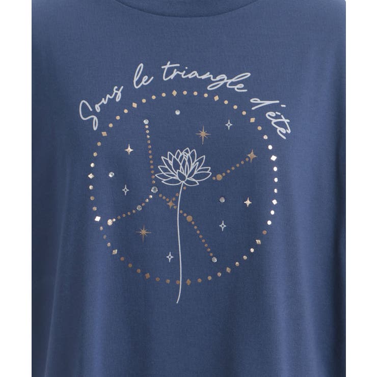 接触冷感天体柄プリントＴ | axes femme | 詳細画像24 