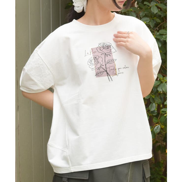 生成り | アソートフラワープリントプルオーバー | axes femme