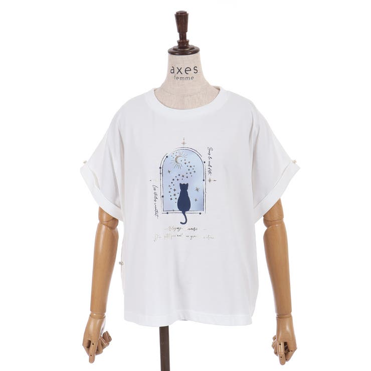 接触冷感エトワールＴシャツ | axes femme | 詳細画像19 