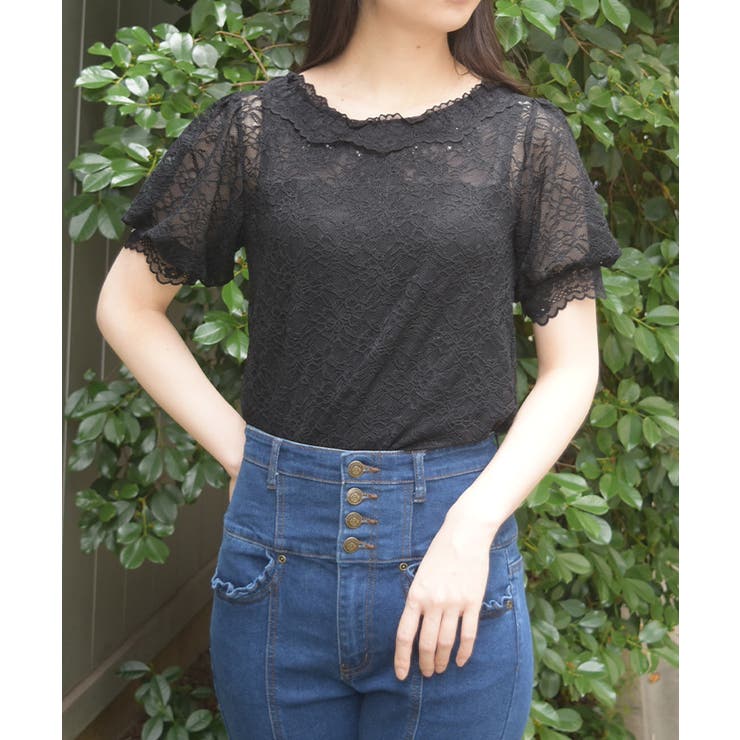 ぽわん袖総レーストップス | axes femme | 詳細画像10 