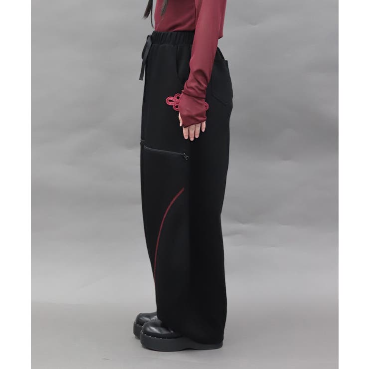 チャイナボタンルーズパンツ | axes femme | 詳細画像2 