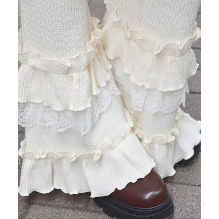 フリル×レースワッフルパンツ | axes femme | 詳細画像2 