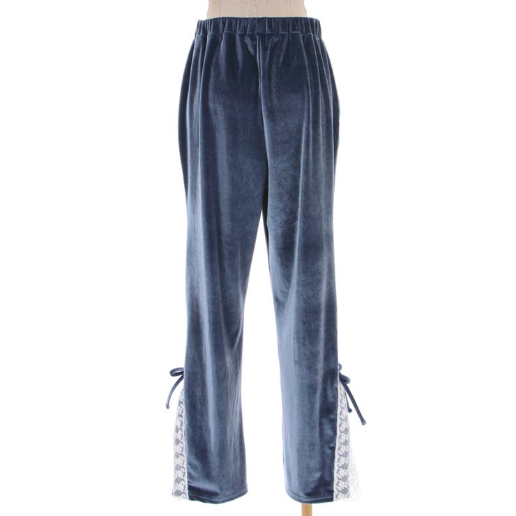 裾フリルベロアパンツ[品番：IGAW0002706]｜axes femme
