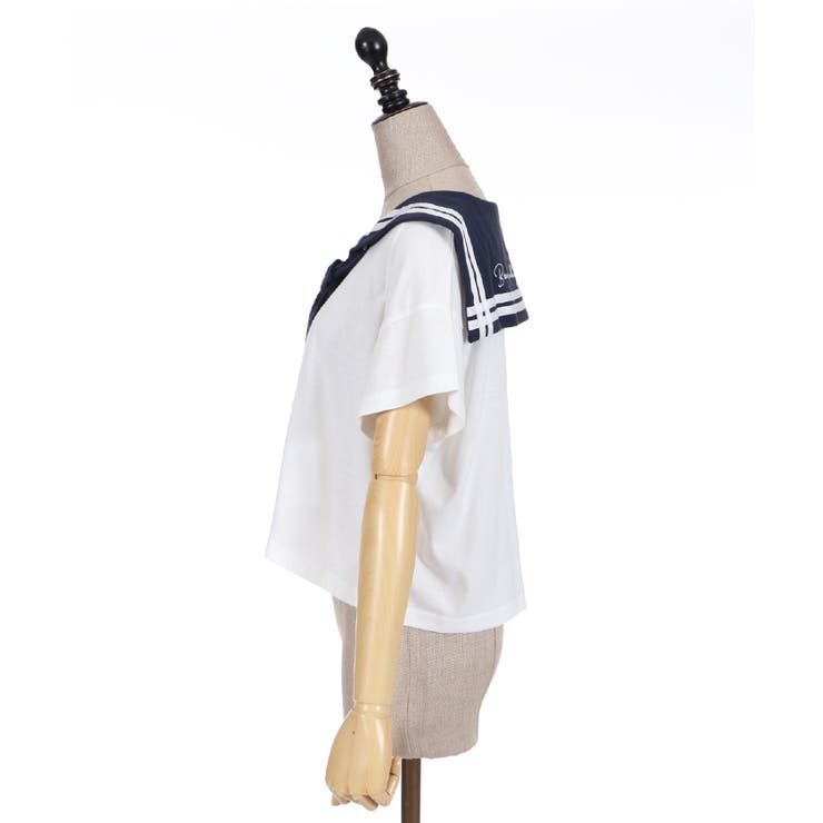 リボン付セーラーTシャツ[品番：IGAW0001923]｜axes femme