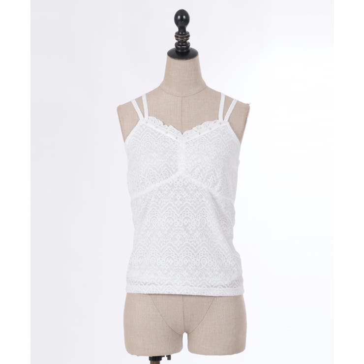 白 | ビスチェデザインキャミソール | axes femme