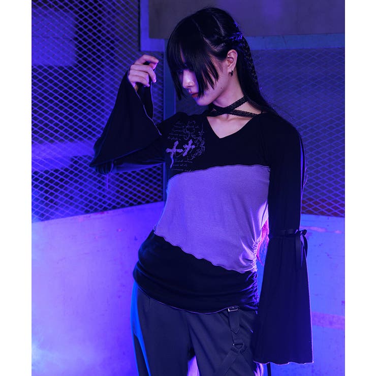 ツギハギフレア袖ＰＯ | axes femme | 詳細画像2 