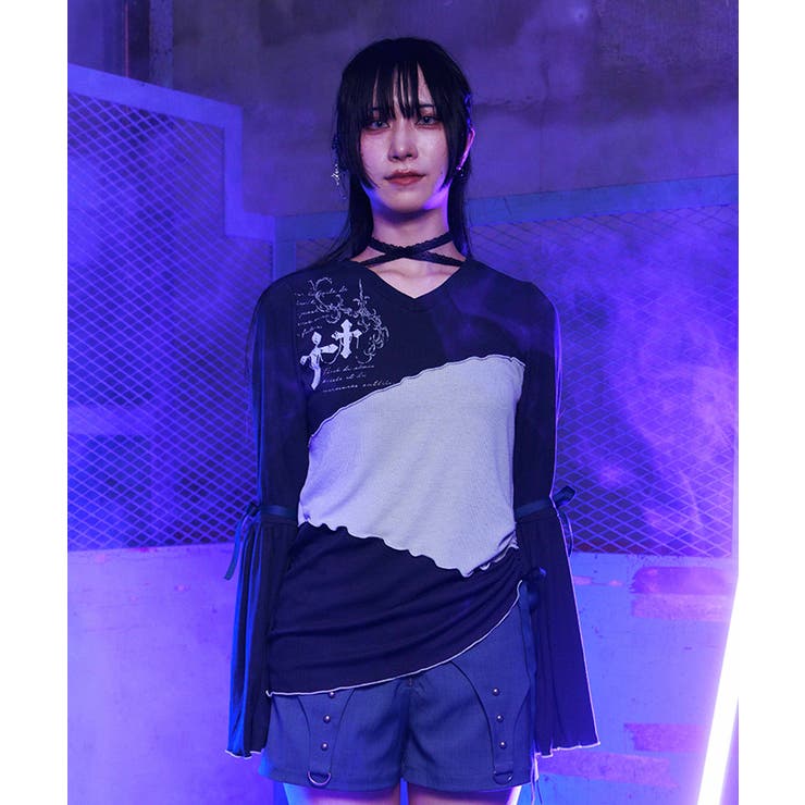 ツギハギフレア袖ＰＯ | axes femme | 詳細画像3 