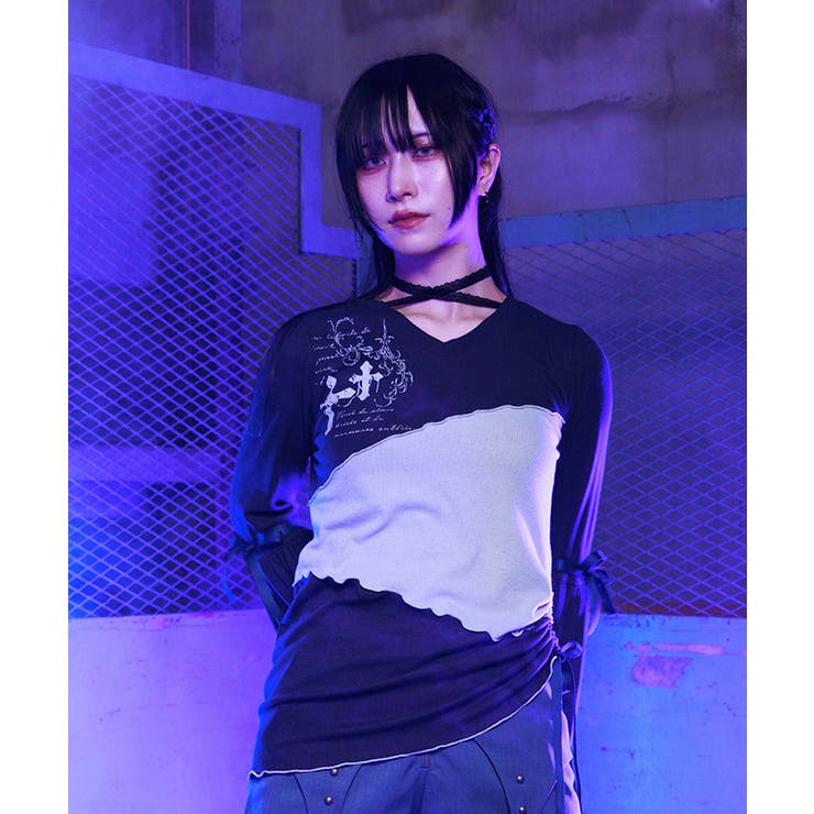 グレー | ツギハギフレア袖ＰＯ | axes femme