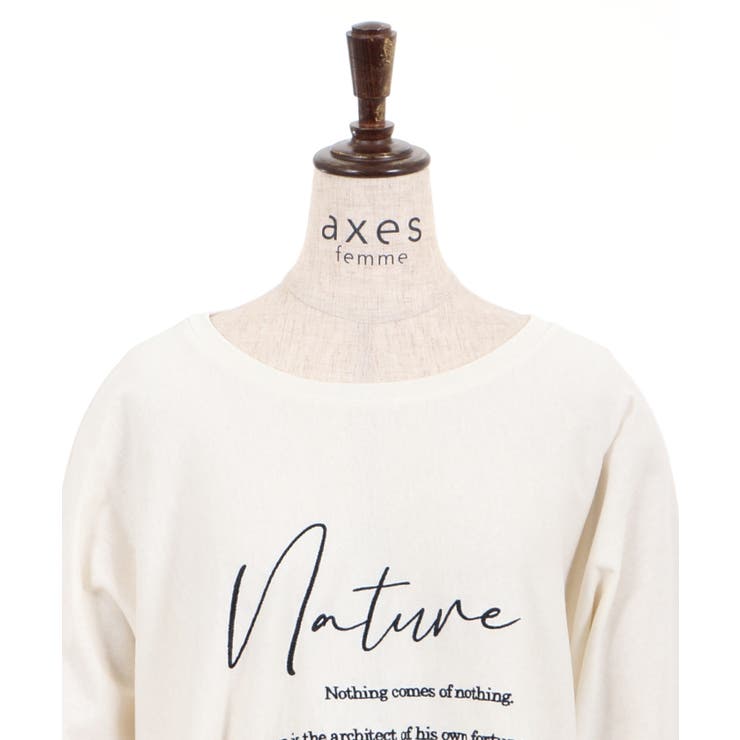 ロゴ入りドルマンTシャツ[品番：IGAW0000382]｜axes femme