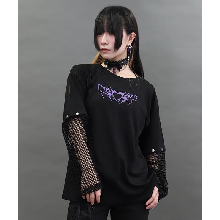 ２ｗａｙ袖メッシュプルオーバー | axes femme | 詳細画像4 