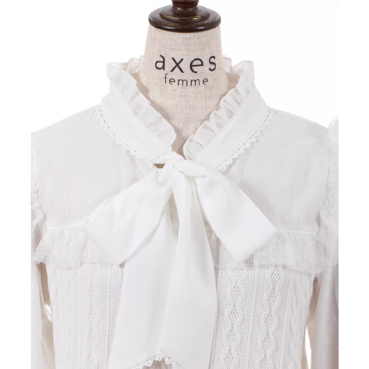 ボウタイビスチェ風トップス[品番：IGAW0002928]｜axes femme