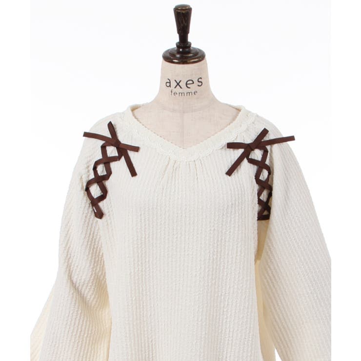 レースアッププルオーバー[品番：IGAW0003399]｜axes femme