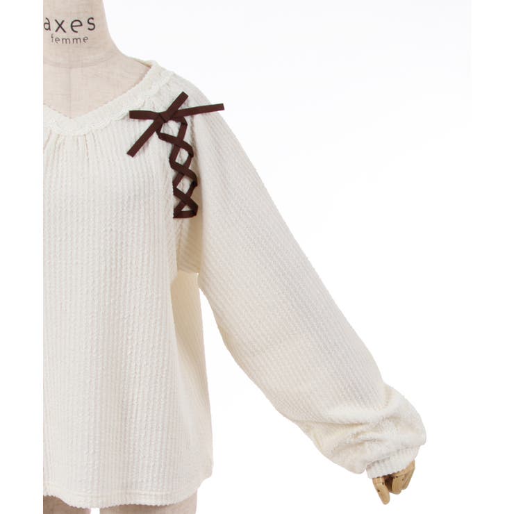 レースアッププルオーバー[品番：IGAW0003399]｜axes femme