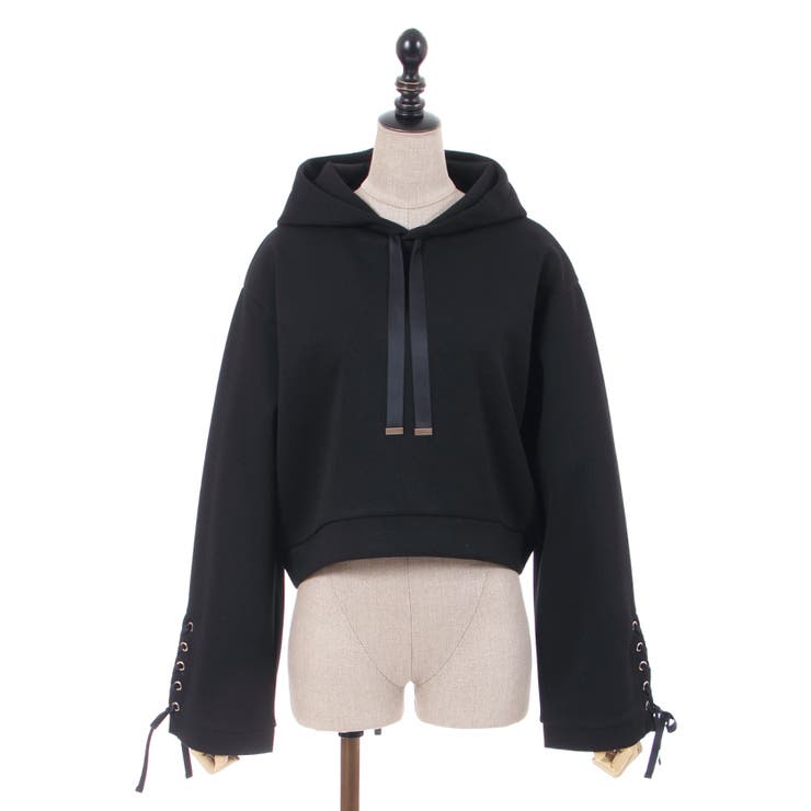 フレア袖クロップドパーカー[品番：IGAW0003245]｜axes femme