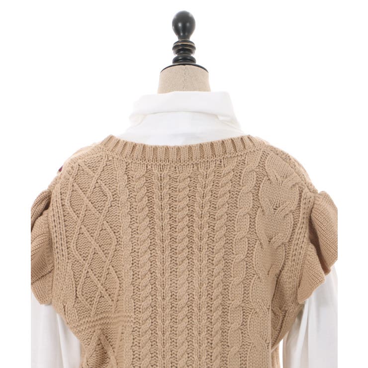 ニットベスト付カットプルオーバー[品番：IGAW0004073]｜axes femme