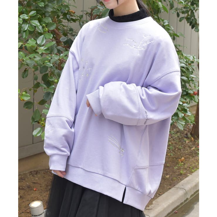 ランダム星座刺繍トレーナー[品番：IGAW0005534]｜axes femme