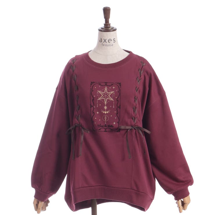 編み上げアソート柄トレーナー | axes femme | 詳細画像14 