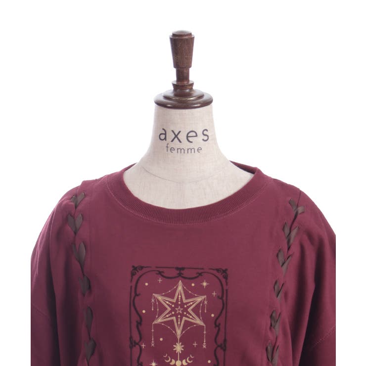 編み上げアソート柄トレーナー | axes femme | 詳細画像17 