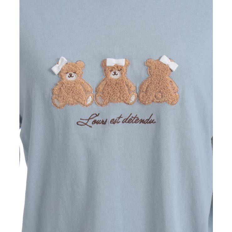 くまボア刺繍裾レースＴシャツ | axes femme | 詳細画像28 