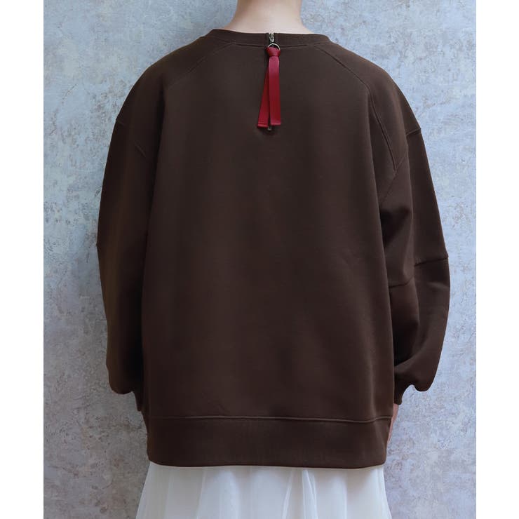 ジップ裏起毛ロゴトレーナー | axes femme | 詳細画像3 