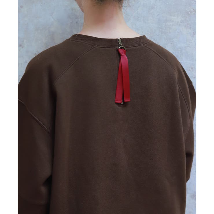 ジップ裏起毛ロゴトレーナー | axes femme | 詳細画像5 