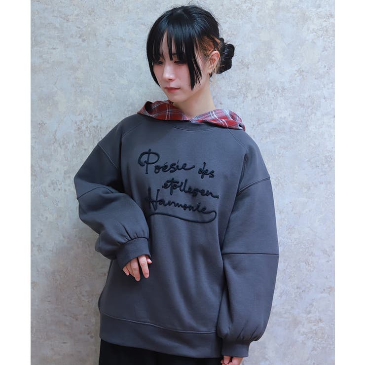 ジップ裏起毛ロゴトレーナー | axes femme | 詳細画像9 