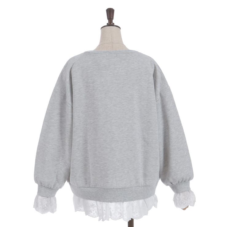 コットンレース裏起毛トレーナー | axes femme | 詳細画像10 