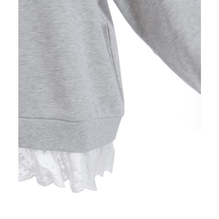 コットンレース裏起毛トレーナー | axes femme | 詳細画像12 