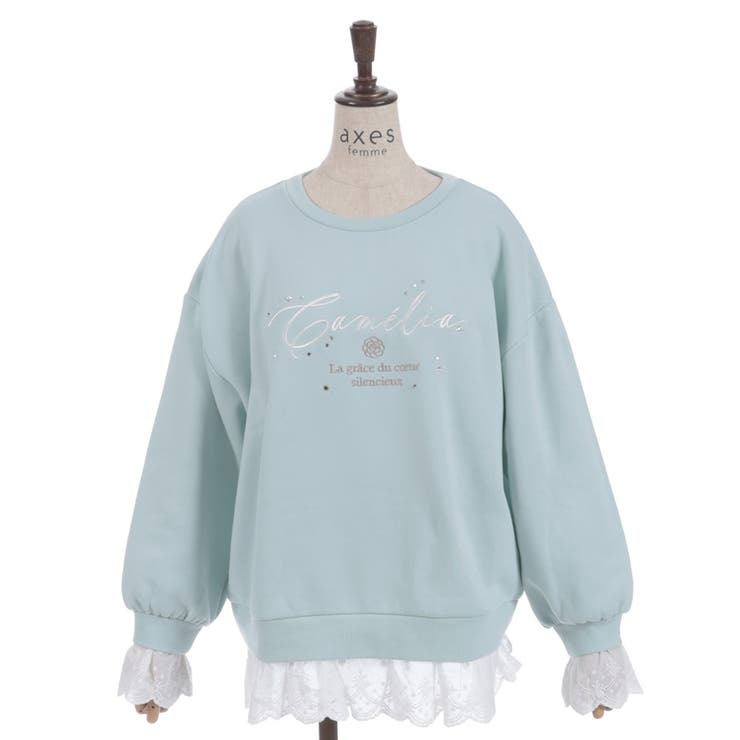 コットンレース裏起毛トレーナー | axes femme | 詳細画像15 