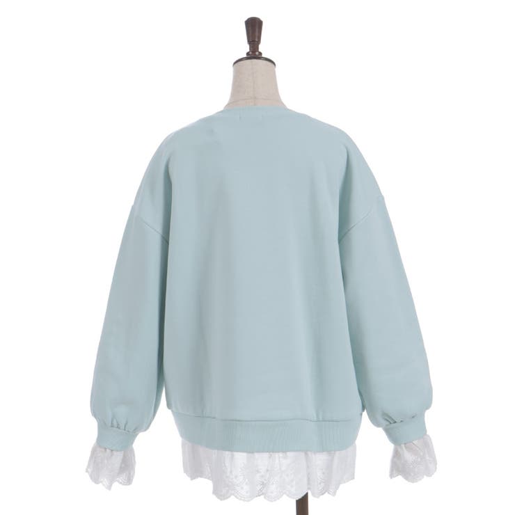 コットンレース裏起毛トレーナー | axes femme | 詳細画像17 