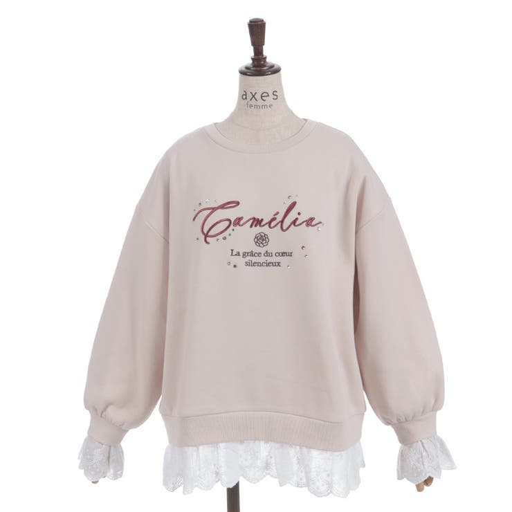 コットンレース裏起毛トレーナー | axes femme | 詳細画像21 