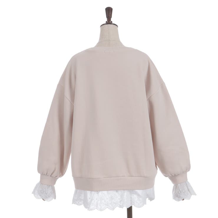 コットンレース裏起毛トレーナー | axes femme | 詳細画像23 