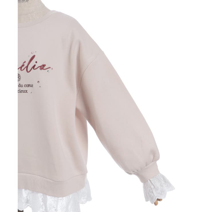 コットンレース裏起毛トレーナー | axes femme | 詳細画像27 