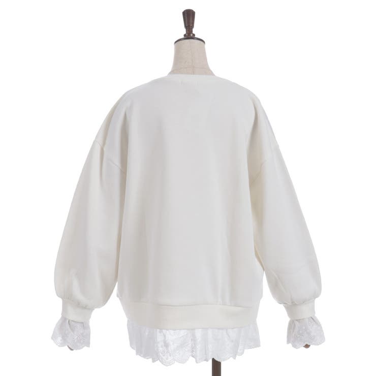 コットンレース裏起毛トレーナー | axes femme | 詳細画像30 