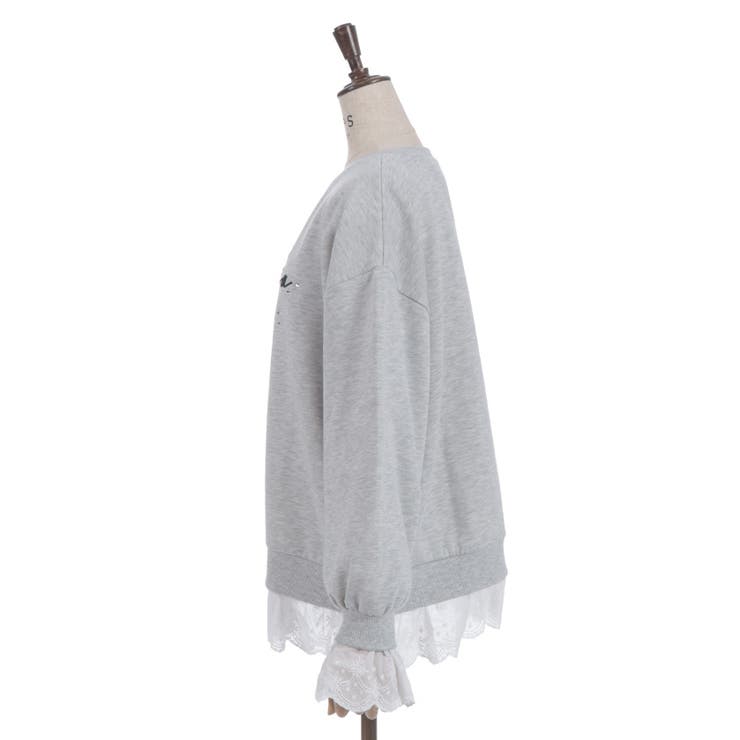 コットンレース裏起毛トレーナー | axes femme | 詳細画像9 