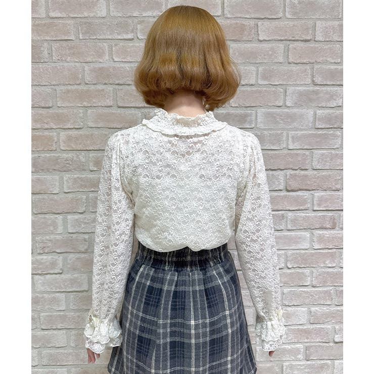 プチローズ装飾起毛レースプルオーバー | axes femme | 詳細画像3 