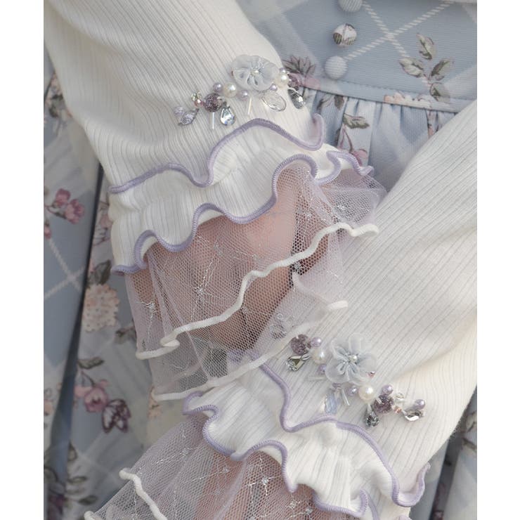 格子ラメチュールメロープルオーバー | axes femme | 詳細画像11 