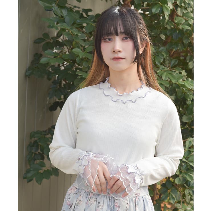 格子ラメチュールメロープルオーバー | axes femme | 詳細画像12 