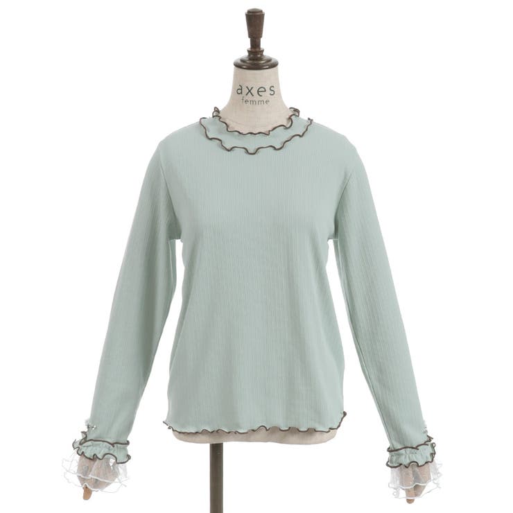 格子ラメチュールメロープルオーバー | axes femme | 詳細画像25 