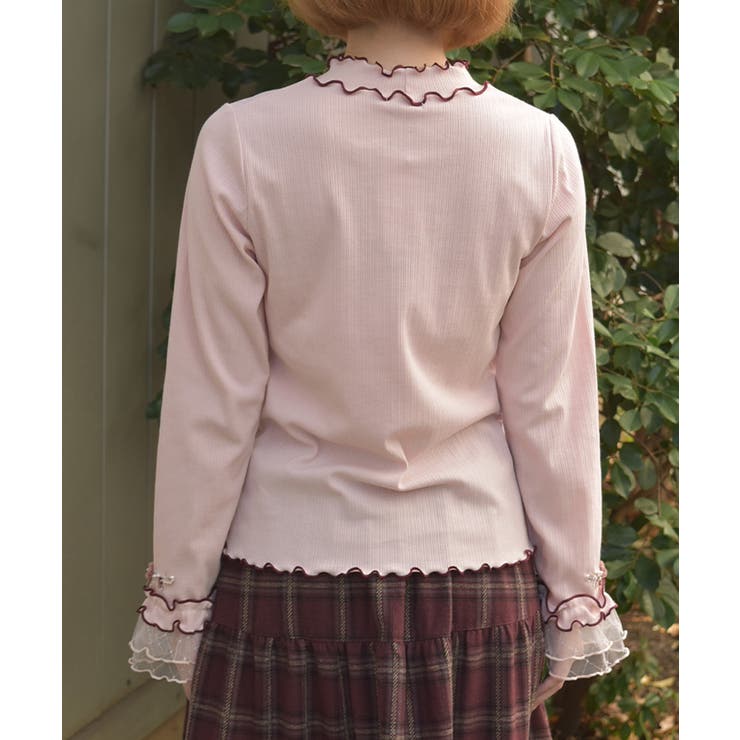 格子ラメチュールメロープルオーバー | axes femme | 詳細画像3 