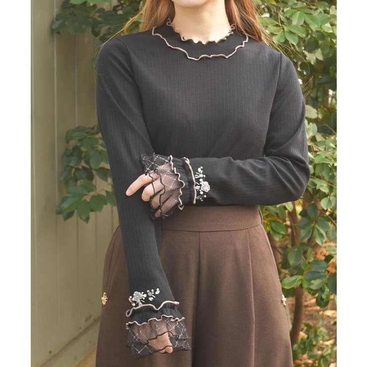 格子ラメチュールメロープルオーバー | axes femme | 詳細画像8 