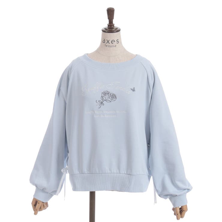 レースアップ刺繍トレーナー | axes femme | 詳細画像14 