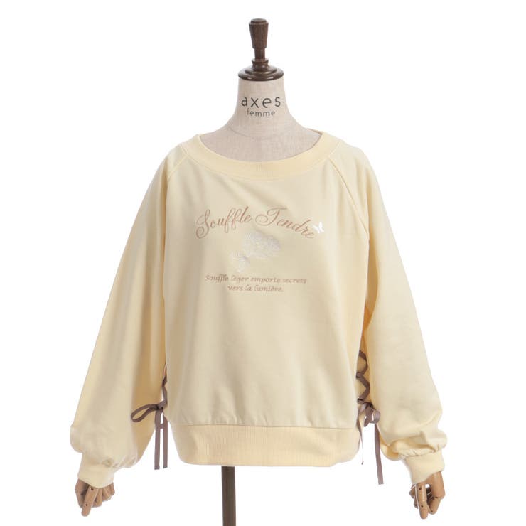 レースアップ刺繍トレーナー | axes femme | 詳細画像19 