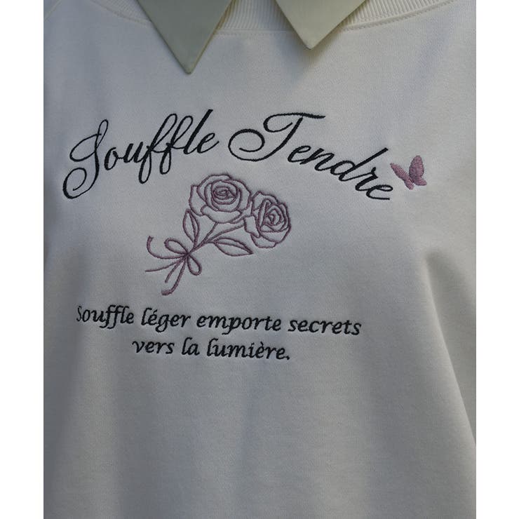 レースアップ刺繍トレーナー | axes femme | 詳細画像7 