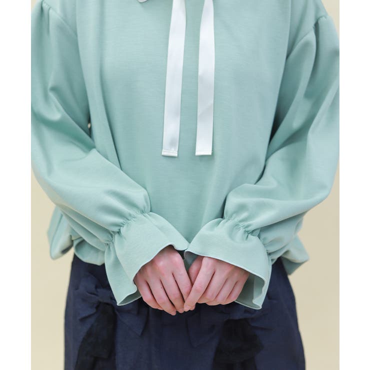 リボン付きバルーンフーディー | axes femme | 詳細画像10 