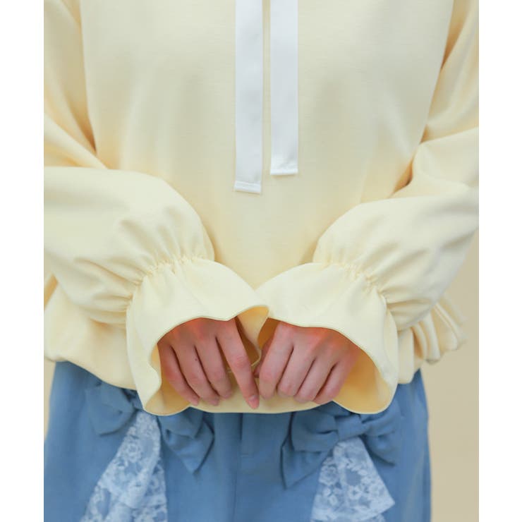 リボン付きバルーンフーディー | axes femme | 詳細画像4 