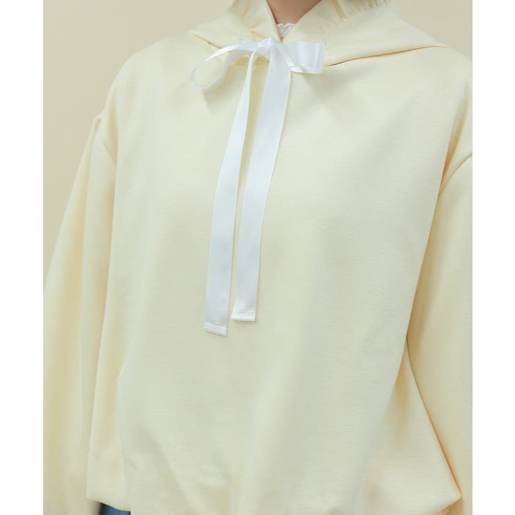 リボン付きバルーンフーディー | axes femme | 詳細画像5 