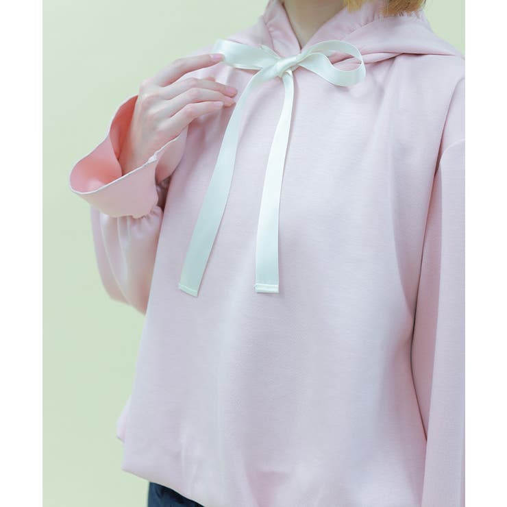 リボン付きバルーンフーディー | axes femme | 詳細画像7 