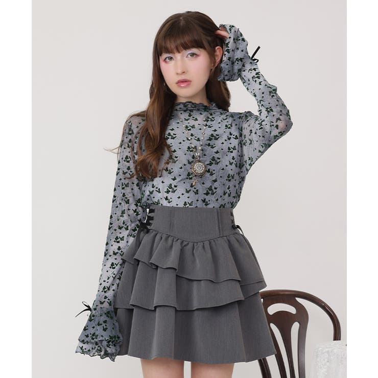 グリーン | アソート柄シアートップス | axes femme